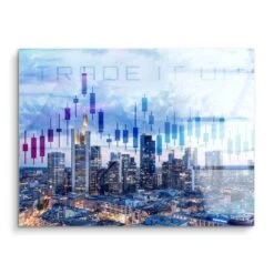 Artmind -Artmind wandbild skyline frankfurt trading acryl
