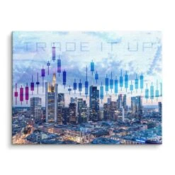 Trade It Up 16 Trade It Up -Artmind wandbild skyline frankfurt trading leinwand
