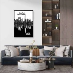 Early Morning - Late Night 18 Early Morning - Late Night -Artmind wandbild skyline schwarz weiss morning night 15
