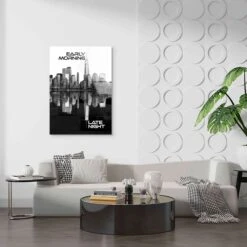 Early Morning - Late Night 20 Early Morning - Late Night -Artmind wandbild skyline schwarz weiss morning night 16