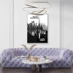 Early Morning - Late Night 19 Early Morning - Late Night -Artmind wandbild skyline schwarz weiss morning night 17