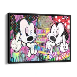 Smile Happy -Artmind wandbild smile happy kunst kaufen bei artmind schattenfugenrahmen