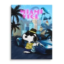 Miami Vice 16 Miami Vice -Artmind wandbild snoopy miami vice artmind bild leinwand