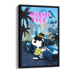 Miami Vice 17 Miami Vice -Artmind wandbild snoopy miami vice artmind bild schattenfugenrahmen