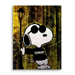 Artmind -Artmind wandbild snoopy selfmade brushed