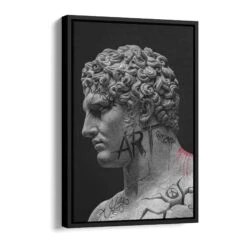 Art 17 Art -Artmind wandbild statue kopf art schattenfugenrahmen