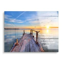 Gib Dem Tag Mehr Leben 15 Gib Dem Tag Mehr Leben -Artmind wandbild steg sonnenuntergang acryl