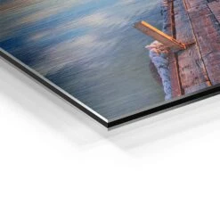 Gib Dem Tag Mehr Leben 23 Gib Dem Tag Mehr Leben -Artmind wandbild steg sonnenuntergang detail brushed