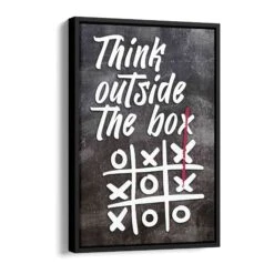 Outside The Box 17 Outside The Box -Artmind wandbild think outside the box schattenfugenrahmen