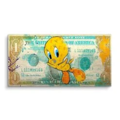 Flying Cash 15 Flying Cash -Artmind wandbild tweety one dollar brushed a6cd3fd8 01b0 4896 a567 60b3b56ab4c3