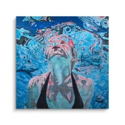 Wasserwelten – Unter Haien 16 Wasserwelten – Unter Haien -Artmind wandbild unter wasser blue women artmind wall art bild brushed