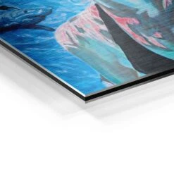 Wasserwelten – Unter Haien 23 Wasserwelten – Unter Haien -Artmind wandbild unter wasser blue women artmind wall art bild detail brushed