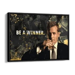 Be A Winner - Dark 16 Be A Winner - Dark -Artmind wandbild winner kunst kaufen bei artmind schattenfugenrahmen