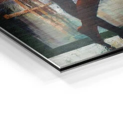 Erwartung 20 Erwartung -Artmind wandbild woman blume new york brooklyn bridge skyline dessous kunstwerk artmind detail brushed