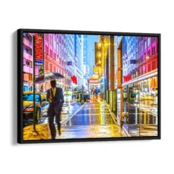 New York City Lights 16 New York City Lights -Artmind xxl wandbild newyork city popart premium kunstwerk artmind schattenfugenrahmen